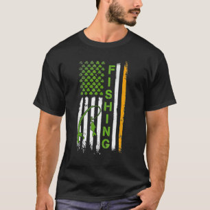 Angeln Irisch US-Flagge Saint Patricks Day Männer T-Shirt