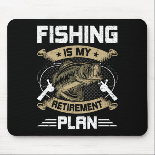 Angeln ist mein Rentenplan Fly Fishing Rentner Mousepad