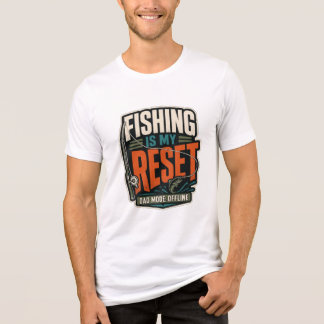 Angeln ist mein Reset-Vater-Modus Offline Lustiger Tri-Blend Shirt