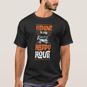 Angeln ist meine glückliche Stunde Großmäuliger Ba T-Shirt