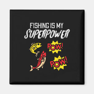 Angeln ist meine Superkraft Lustiger Fischer Junge Magnet
