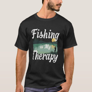Angeln ist meine Therapie Entspannendes Naturdesig T-Shirt