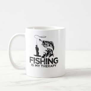 Angeln ist meine Therapie Geschenke Golf Lover Fun Kaffeetasse