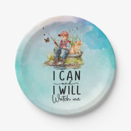 Angeln ist meine Therapie Pappteller