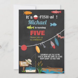 Angeln-Junge Geburtstagseinladung. Einladung