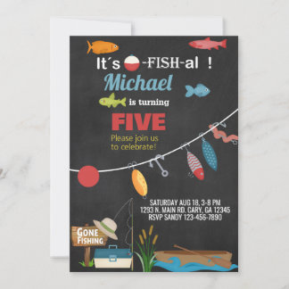 Angeln-Junge Geburtstagseinladung. Einladung