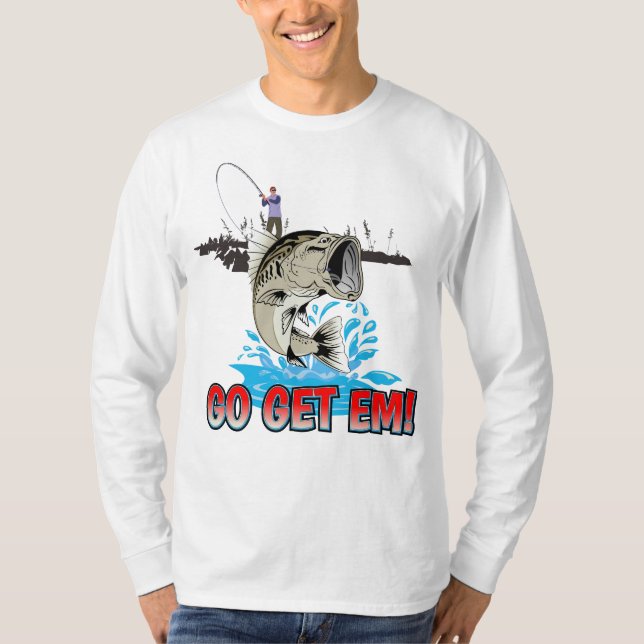 Angeln | Komm her! T-Shirt (Vorderseite)
