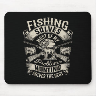 Angeln löst die meisten meiner Probleme T-Shirt Ja Mousepad