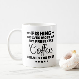 Angeln löst meine Probleme Lustiger Kaffee Kaffeetasse