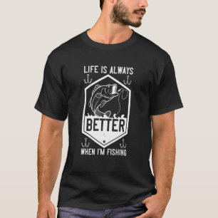 Angeln macht das Sprichwort glücklich T-Shirt