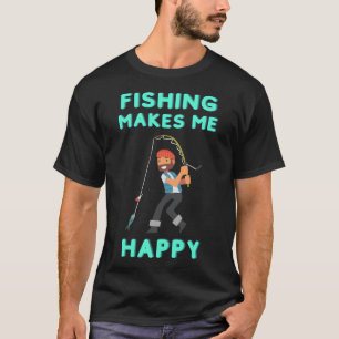 Angeln macht mich glücklich für Männer T-Shirt