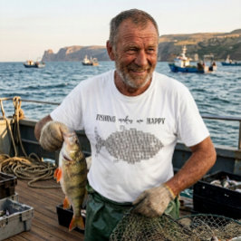 Angeln macht mich glücklich über die lustigen Kreu T-Shirt