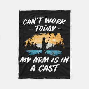 Angeln Mein Arm Ist In Einem Gips-Witz Outdoor-Ges Fleecedecke