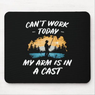 Angeln Mein Arm Ist In Einem Gips Witz Outdoor-Ges Mousepad