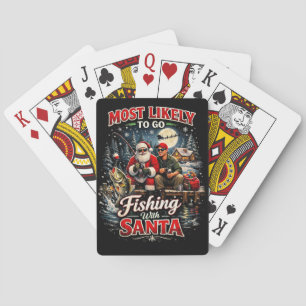 Angeln mit dem Weihnachtsmann Spielkarten