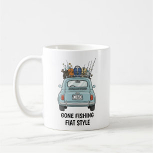 Angeln mit Fiat-Auto Kaffeetasse
