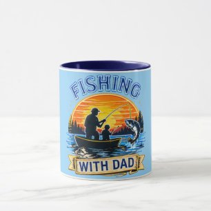 Angeln mit Papa – Perfektes Vatertagsgeschenk Tasse