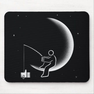 Angeln nach Likes Halbmond-Illustration Mousepad