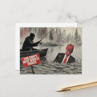 Angeln nach Trump im Sumpf Postkarte