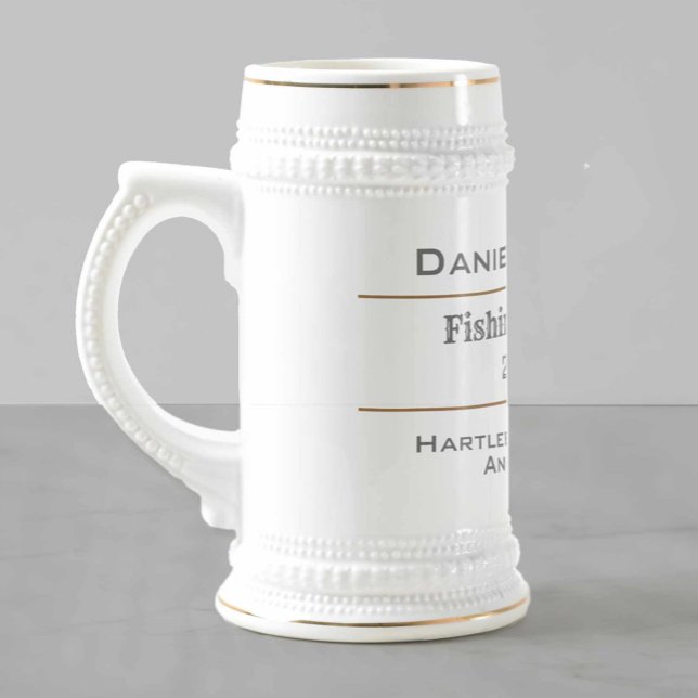 Angeln oder Fischerei-Meister Bierglas (Von Creator hochgeladen)