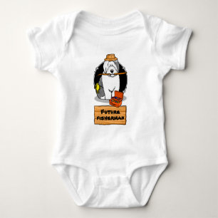 Angeln Old English Sheepdog (Grau 1) Niedlich Funn Baby Strampler