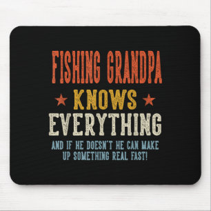 Angeln Opa weiß alles Vatertag Mousepad