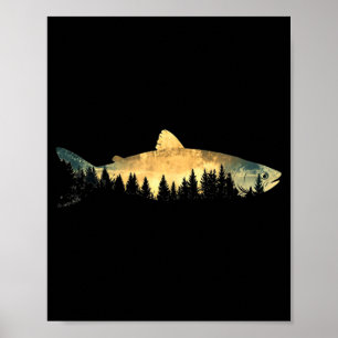 Angeln Outdoor Wald Natur Männer Frauen Wildtiere Poster