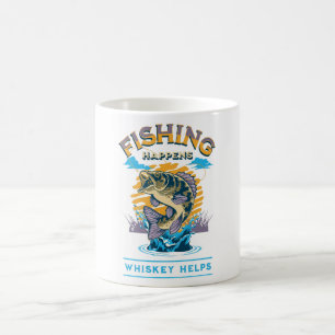 Angeln passiert. Whisky hilft! Kaffeetasse
