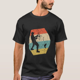 Angeln Retro Abgenutzt Sechseck Fischer Fängt T-Shirt