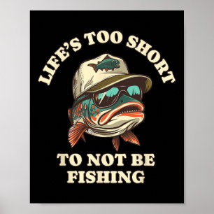 Angeln Spaß Chill Forelle Angler Poster