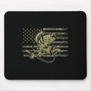 Angeln Tarnung uns Amerikanische Flagge B Fisch Fi Mousepad