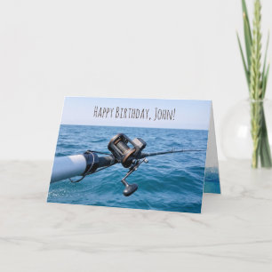Angeln über Wasser zum Geburtstag Karte