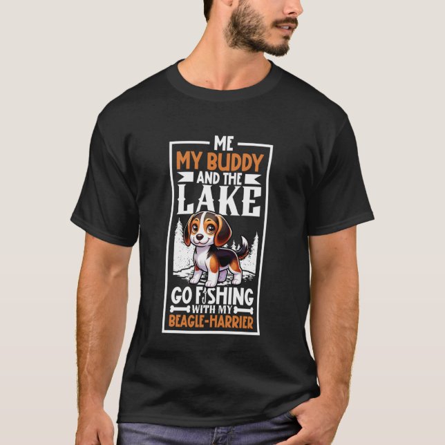 Angeln und Beagle-Harrier T-Shirt (Vorderseite)
