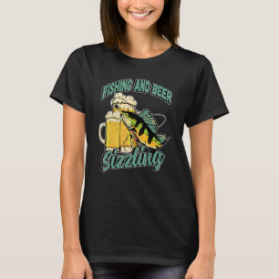 Angeln und Bier zischen Angeln Fischer Sprüche F T-Shirt
