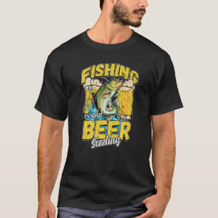 Angeln und Bier zischt Angeln Fischer Sagt F T-Shirt