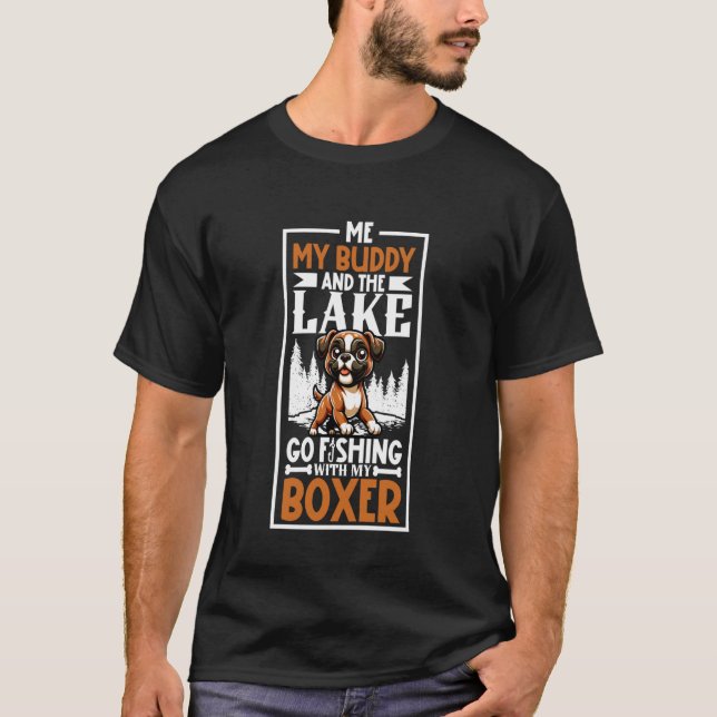 Angeln und Boxer T-Shirt (Vorderseite)