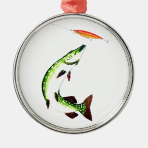 Angeln und Fliegenfischen Ornament Aus Metall