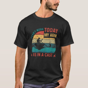 Angeln Vintag, dass ich heute nicht arbeiten kann, T-Shirt