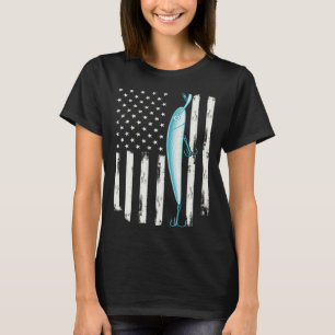 Angeln    Vintage American Flag Angeln T-Shirt