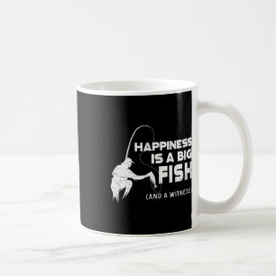 Angeln Vintage Glücklichsein Ist Ein Großer Fisch  Kaffeetasse