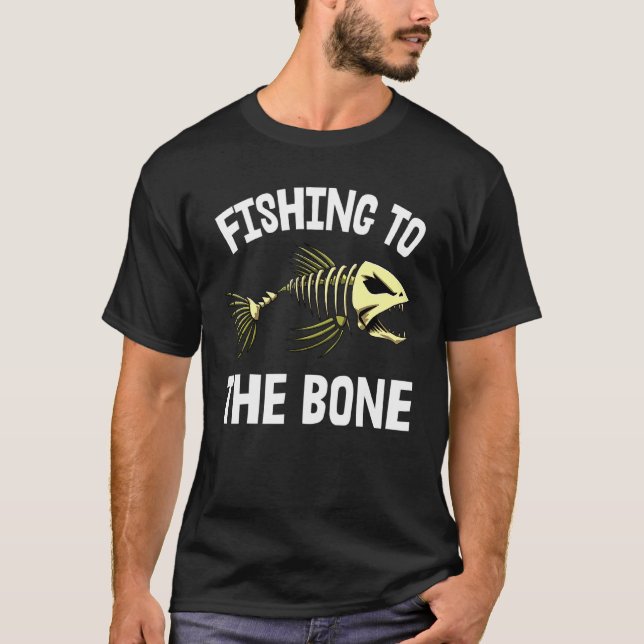 Angeln Zu Knochen Skelett Fisch Knochen Tees Schar (Vorderseite)