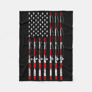 Angelnde Angel Amerikanische Usa-Flagge Patriotisc Fleecedecke