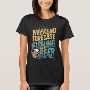 Angelndes Biertrinker Fischer Alkoholiker Fischfän T-Shirt