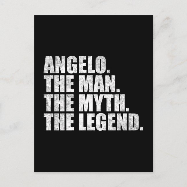 Angelo Name, Angelo Der Mann Der Mythos Die Legend Postkarte (Vorderseite)