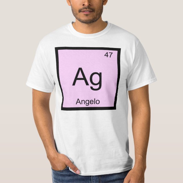 Angelo Name Chemistry Element Periodic Table T-Shirt (Vorderseite)