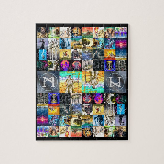 Angelo-Saxon Futhorc Rune Art Puzzle | Runenrunen (Vertikal)