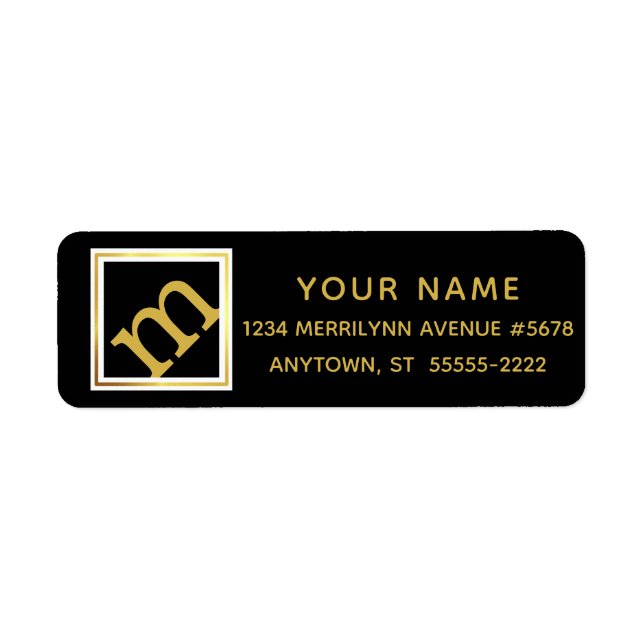 Angelochtes Monogramm in EDITABLE FARBE (Vorne)