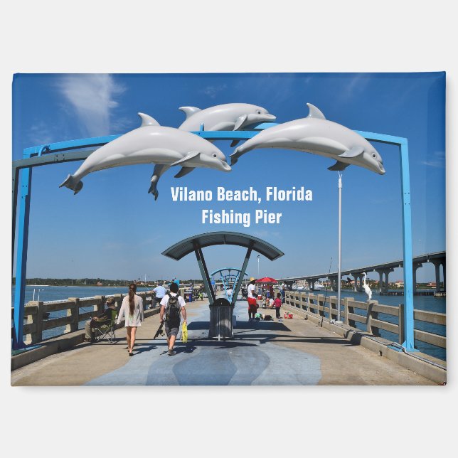 Angelpferd Vilano Beach Florida Magnet (Vorderseite)