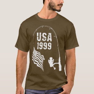 Angelpol Amerikanische Flagge 1999 Geburtstag T-Shirt