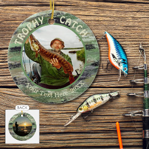 Angelreisen TROPHY CATCH 2 Foto-Erinnerungsschmuck Keramik Ornament